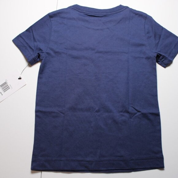 Nike Little Boys Size 4 Embroidered Futura T-Shirt 💙 Navy Cotton Short Sleeve - Picture 7 of 8